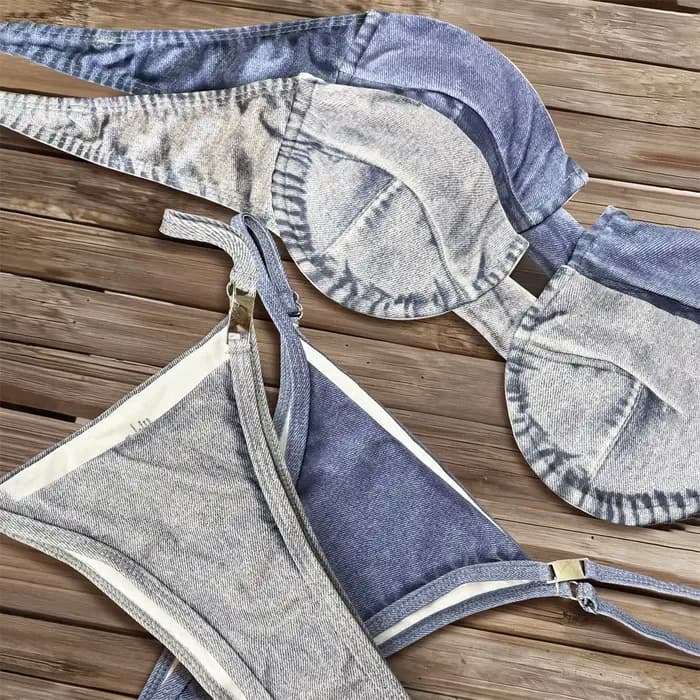 Maillot de bain à bretelles pour femmes, imprimé rétro, col en V, taille haute, bikini, body, vêtements de plage, 2026