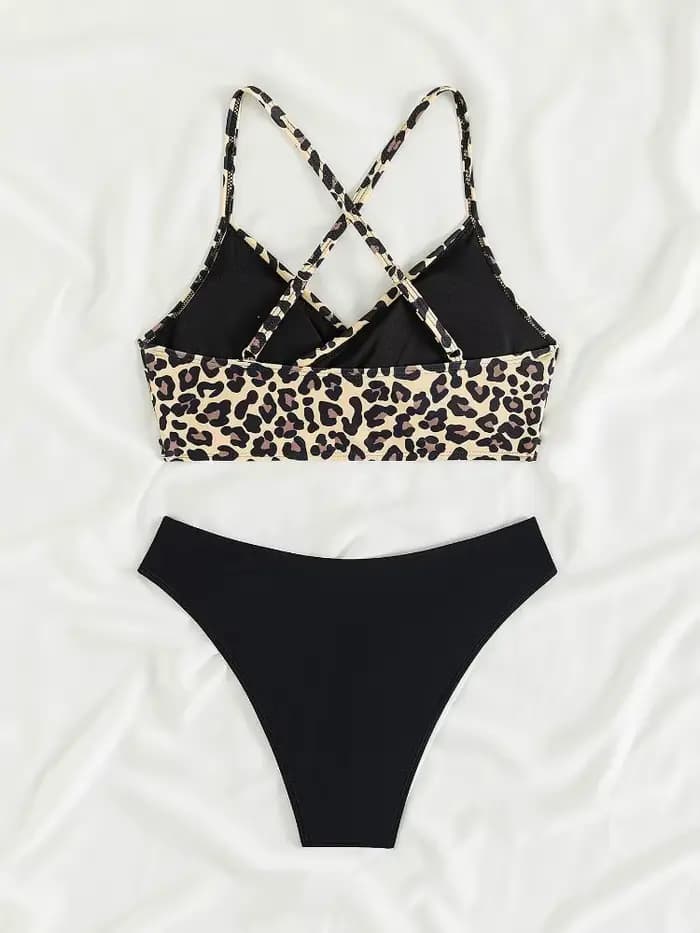Maillot de bain sexy imprimé léopard Cikini