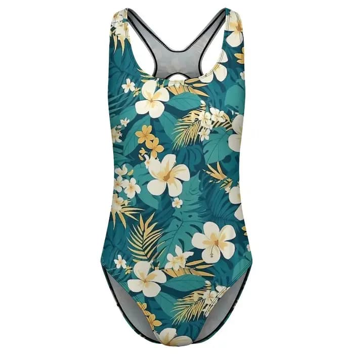 Maillot de bain une pièce à motif hawaïen pour femmes