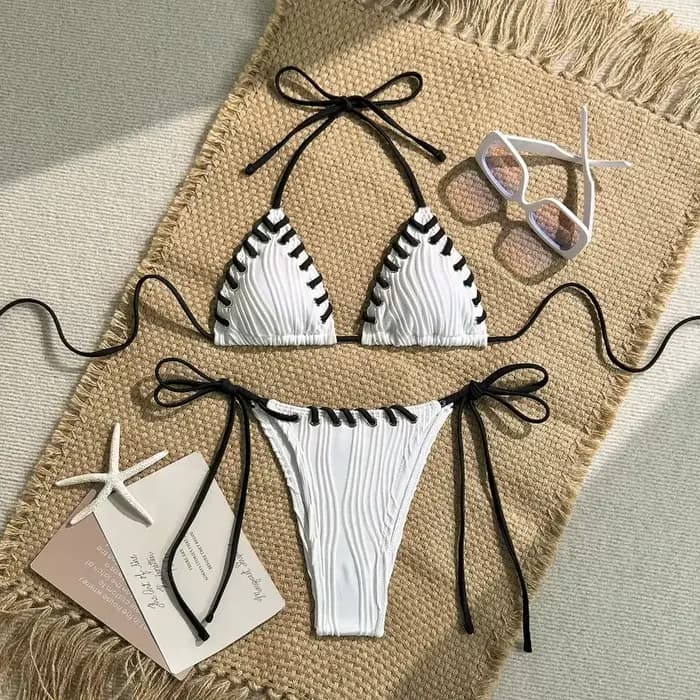 Licou froissé armure Bikini ensemble femmes maillots de bain maillot