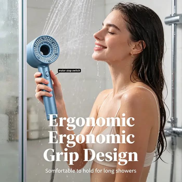Ensemble de douche filtrante pour rénovation de salle de bain, système de filtration à pierres minérales purifiantes, jet de pluie haute pression