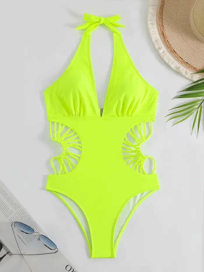 Maillot de bain une pièce croisé