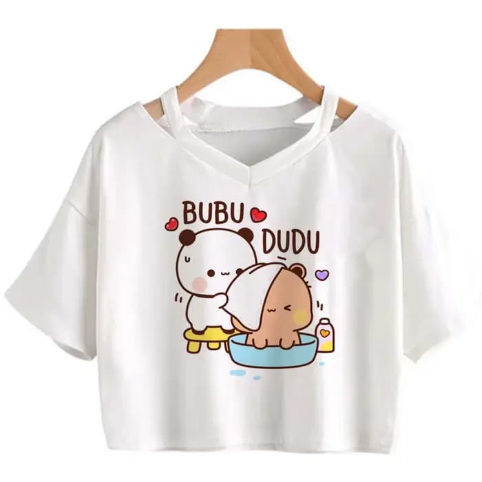 Haut court graphique à la mode pour femmes, t-shirts, manga, hippicopter, Kawai, Bubu Dudu, Trash
