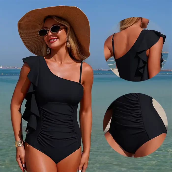Nouvelle Collection 2026 : Maillot de Bain Femme Une Pièce Couleur Unie