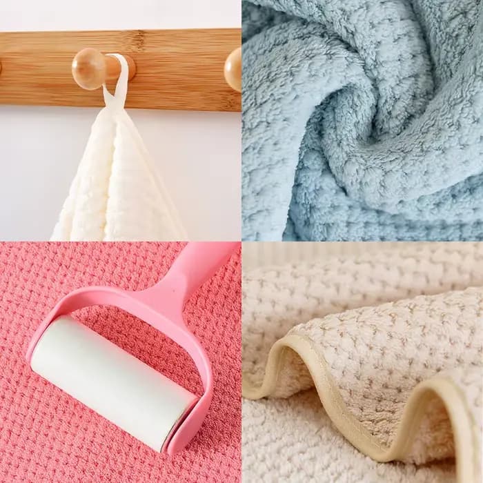 Serviette de bain en velours corail épais de haute qualité