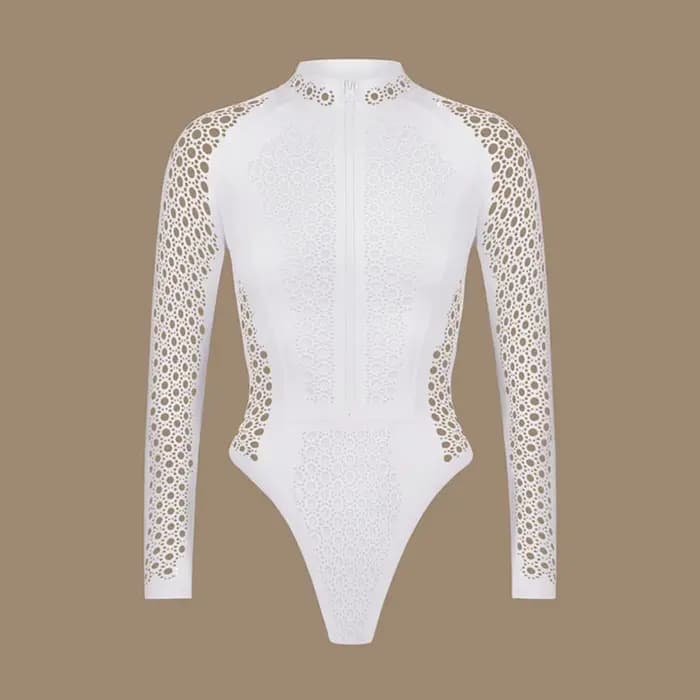 Maillot de bain une pièce à manches longues pour femme