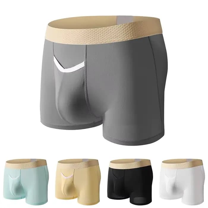 Lingerie pour hommes, slips de couleur assortie, sous-vêtements respirants, caleçons extensibles, culottes sexy, boxershort, knickers