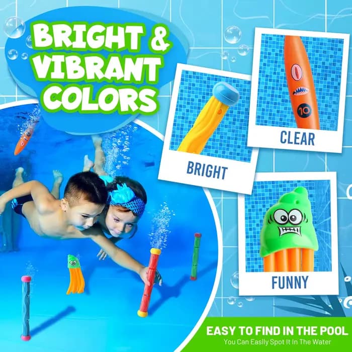 Jouets de piscine de plongée pour enfants, jeux de piscine amusants d'été, jouets coulants d'eau, fermeture respiratoire, entraînement, lancer d'eau, jouet sous-marin
