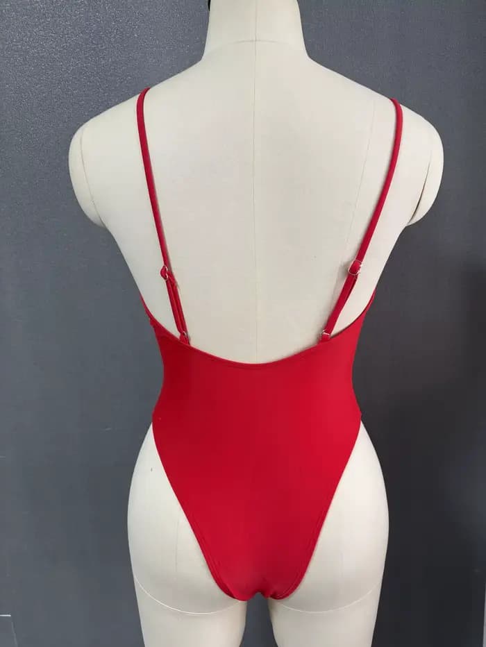Maillot de bain une pièce rouge