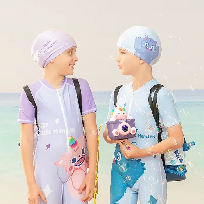 Bonnet de natation en PU imperméable pour enfants