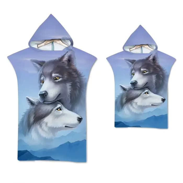 Loup grande serviette de plage