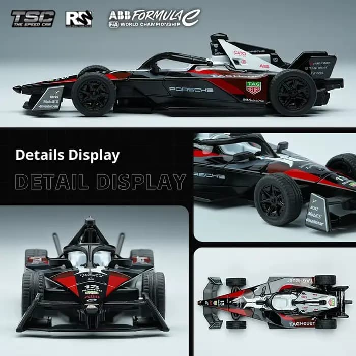 Tsc Speed Card 1:43 modèle de voiture en alliage Porsche Fe formule électrique modèle de voiture de course F1 ornement cadeau pour hommes