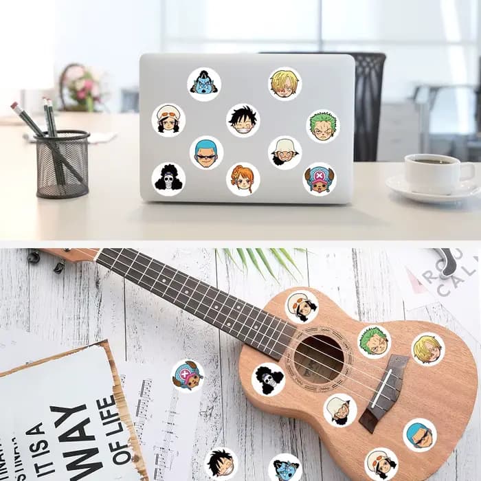 500 autocollants décoratifs Kawaii One Piece DIY en rouleau, étiquettes adhésives de dessins animés pour enfants, pour bonbons et jouets