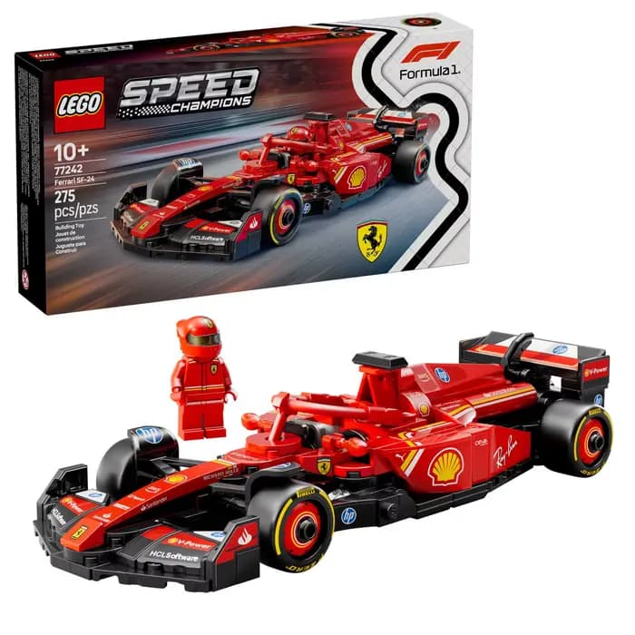 LEGO Speed Champions Ferrari SF-24 F1 voiture de course jouets ensembles de construction formule 1 Ferrari F1 modèle Kits de voiture cadeau pour les Fans cadeau 77242