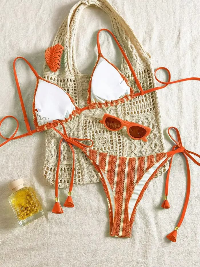 Nouveau Bikini côtelé maillot de bain femme maillots