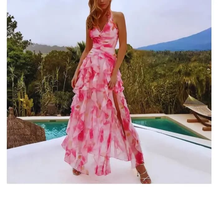 Maillot de bain à fleurs roses