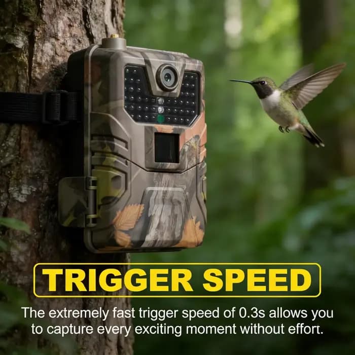 Caméra de chasse 4G 120MP 4K avec application, diffusion en direct 4K, service cloud GRATUIT, pièges photo pour la chasse, caméras de surveillance de la faune, vision nocturne HC900PRO