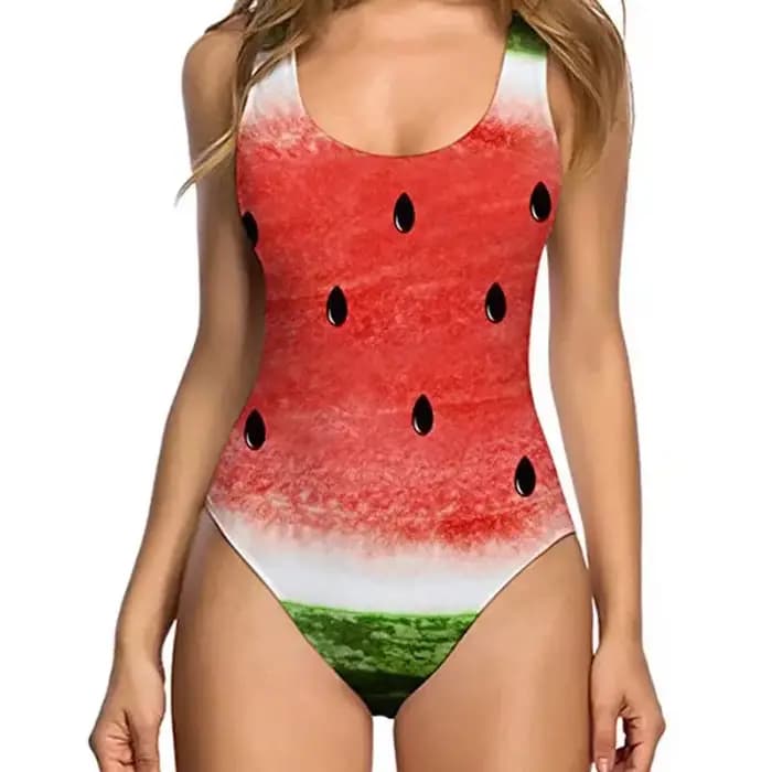 Sexy drôle blague poitrine imprimé femmes maillot de bain