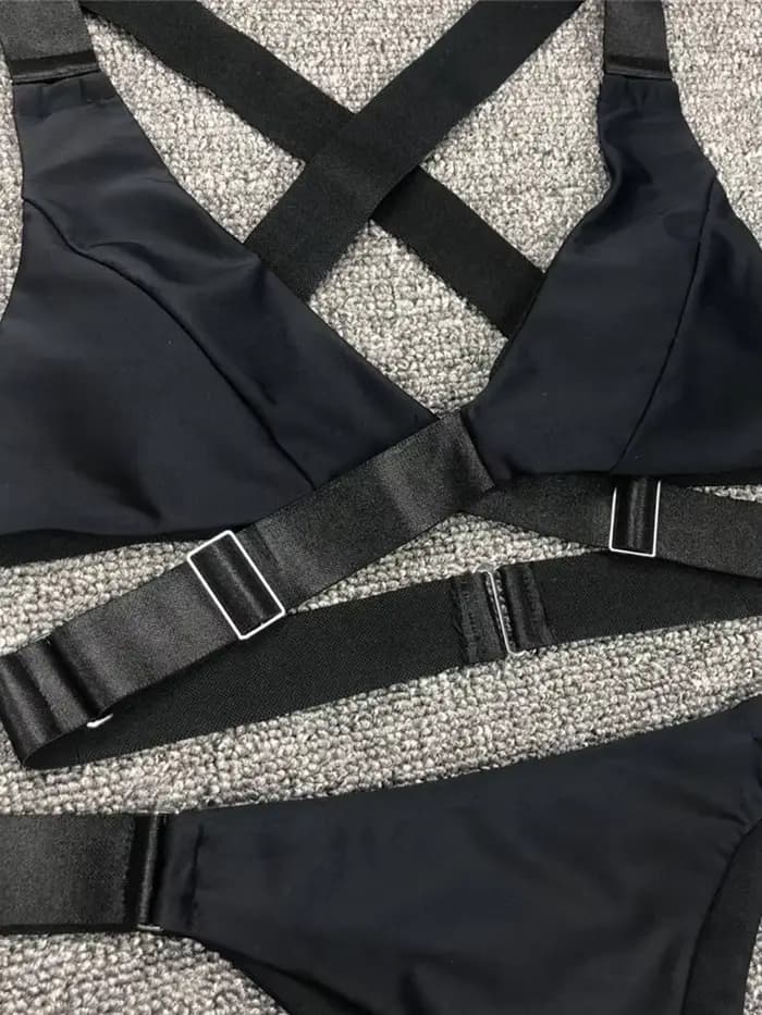 Sexy boucle réglable pansement Vevlet Bikini 2025 femmes maillot de bain femme Bikinis maillots