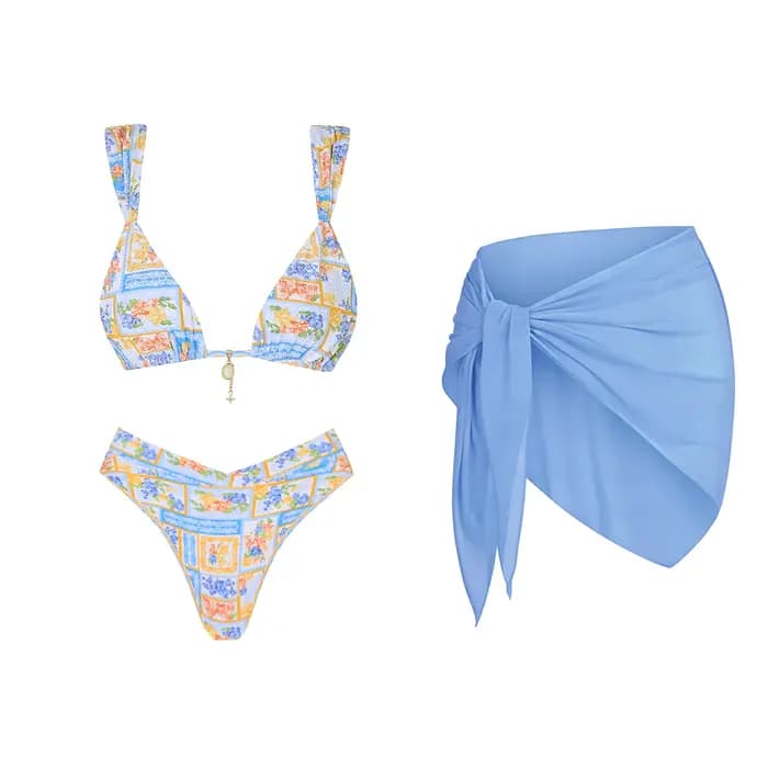 Bikini sexy avec jupe pour femmes