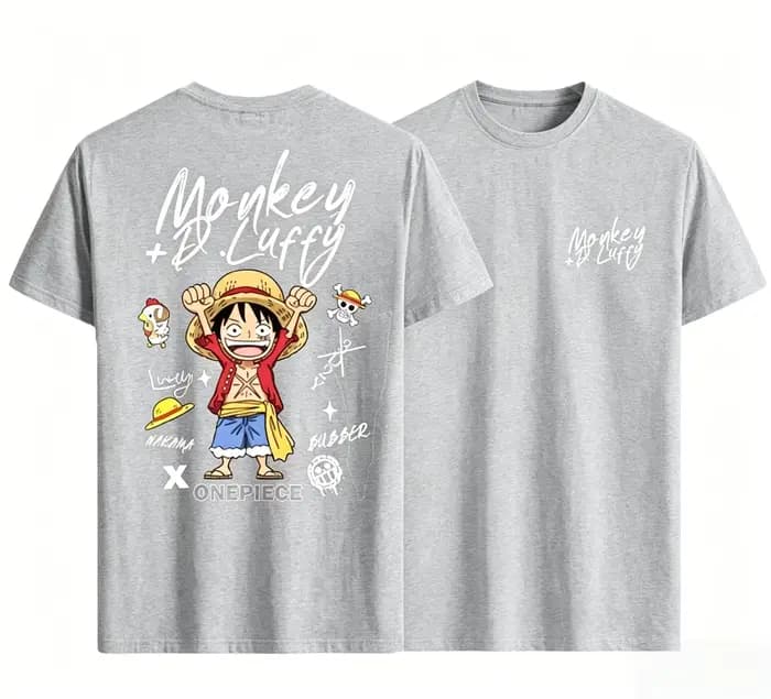 T-shirt One Piece Luffy, motif anime, pur coton, respirant, T-shirt blanc tendance, vêtements de rue décontractés pour hommes, Harajuku s