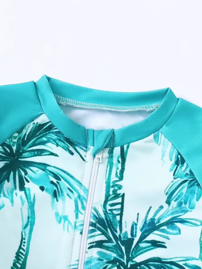 Ensemble de maillot de bain à manches longues pour bébé garçon, avec short et chapeau, tenue aquatique pour nourrissons, comprend des couvre-chef pour les jeunes enfants