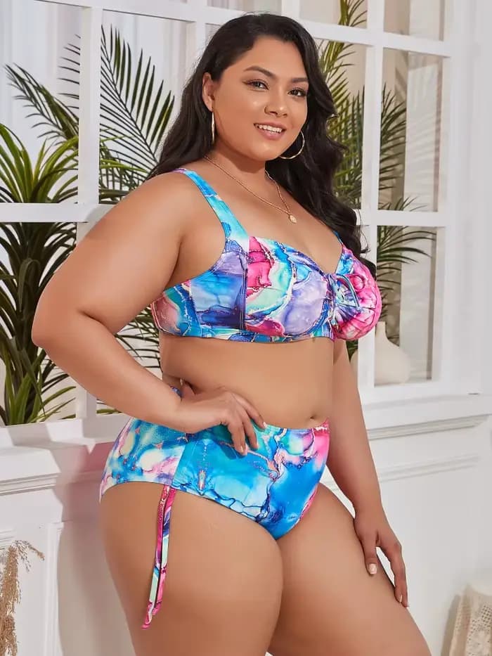 Maillot de bain sexy taille haute pour femme