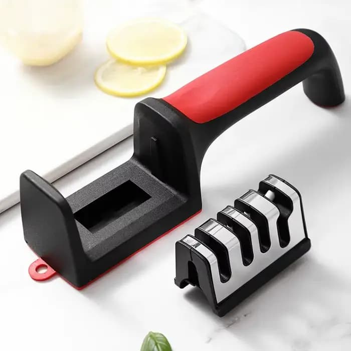 Affûteur de couteaux de cuisine multifonctionnel à 3/4 segments, pierre à aiguiser rapide, couteau de coupe en trois étapes, fournitures de cuisine