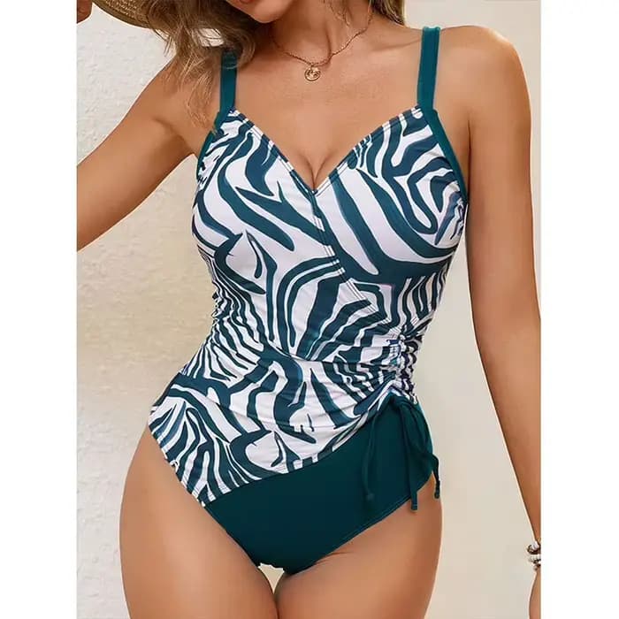 Maillot de bain une pièce imprimé plage coupe ajustée pour les vacances