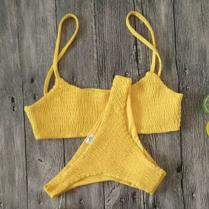 Nouvelle offre spéciale Sexy femmes push-up rembourré soutien-gorge Bikini ensemble plissé maillot de bain maillots de bain natation plage maillot de bain ensemble Bikini