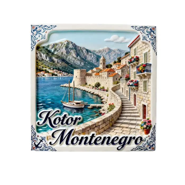 Aimants de réfrigérateur en céramique de Montenegro, Europe, souvenirs touristiques, articles de décoration, artisanat