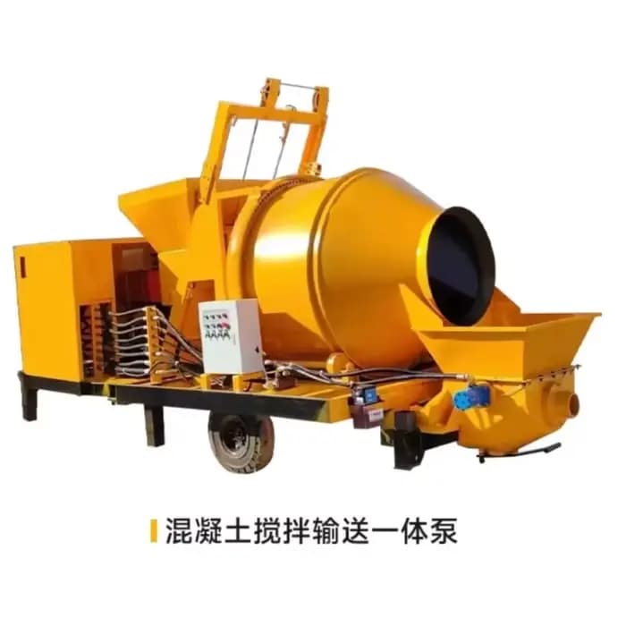 Pompe à béton mobile intégrée diesel avec moteur et composants essentiels, prix compétitif, personnalisable, à vendre