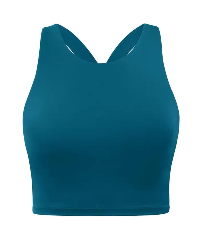 2026 Haut de maillot de bain sportif rembourré pour femme, uni