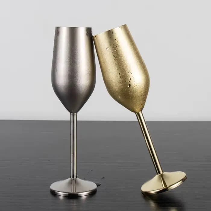 Flûte à Champagne en acier créative, Bar, glace, Cocktail, vin, tasse en verre de Champagne, 200-260ml