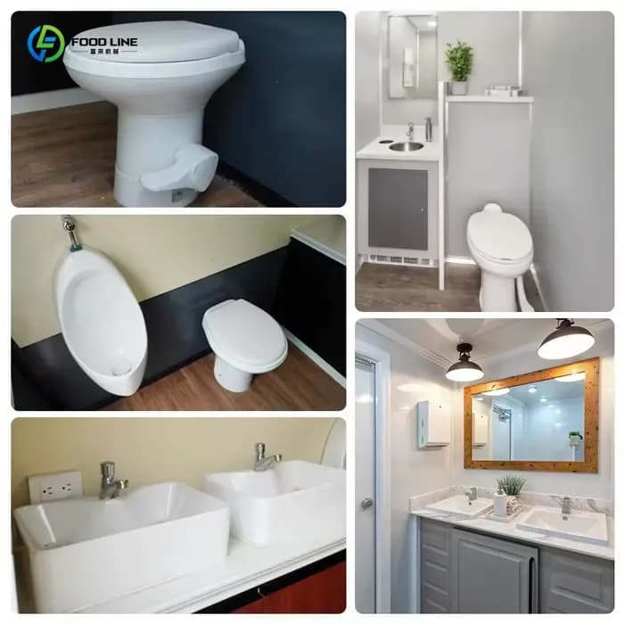 Salle de bain mobile VIP personnalisée avec matériaux de haute qualité et diffuseur de parfum intégré pour une utilisation de luxe en extérieur