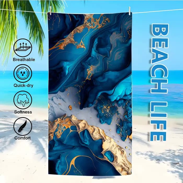 Serviette de plage en microfibre