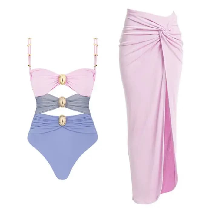 Maillot de bain une pièce et jupe