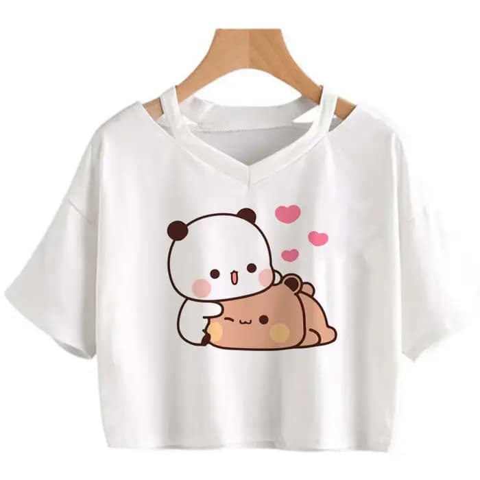 Haut court graphique à la mode pour femmes, t-shirts, manga, hippicopter, Kawai, Bubu Dudu, Trash