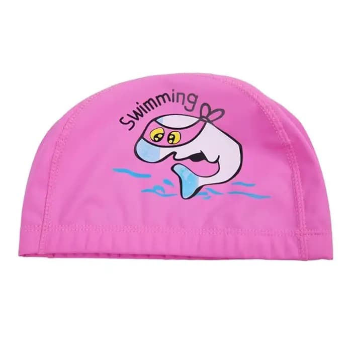 Bonnet de bain imperméable en tissu PU pour enfants