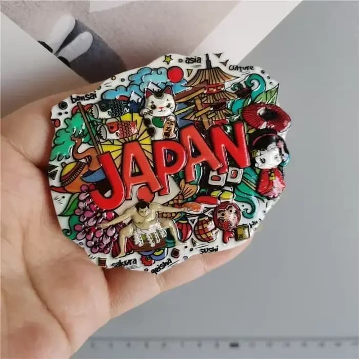 Aimants de réfrigérateur japonais Souvenir de voyage japonais Koi japon Musume Osaka décoration de la maison résine réfrigérateur aimants Collection cadeaux