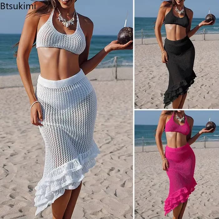 Ensemble deux pièces en Crochet pour femmes