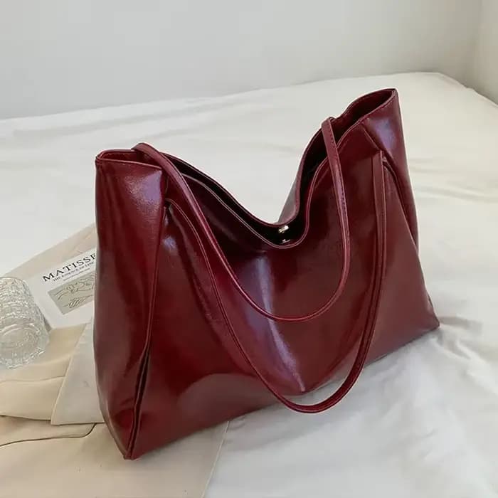 Sac fourre-tout en cuir Pu souple pour femmes, pochette sous les bras de grande capacité, sac à bandoulière rétro décontracté, sacs seau portables