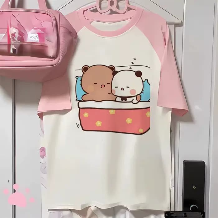 Bubu Dudu t-shirt fille Pastel respirant rétro Punk chemise colorée femmes Pastel hip hop Grunge harajuku