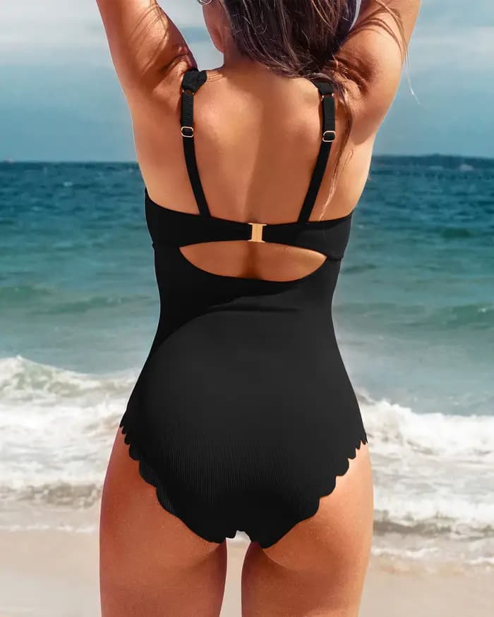 Maillot de bain une pièce sexy à volants 2026