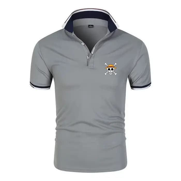 Polo pour homme One Piece Luffy Logo Print 2026, rafraîchissant pour l'été, sans adhérence au corps, séchage rapide, absorbe la transpiration