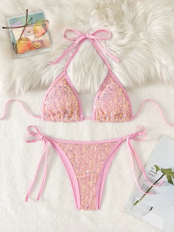 Ensemble de Bikini à paillettes brillantes 2025