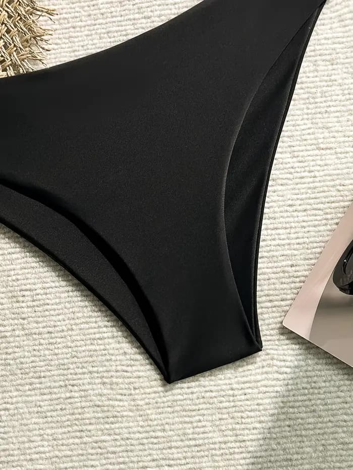 Slips de bain pour femmes, bas de maillot de bain une pièce, slips noirs sexy