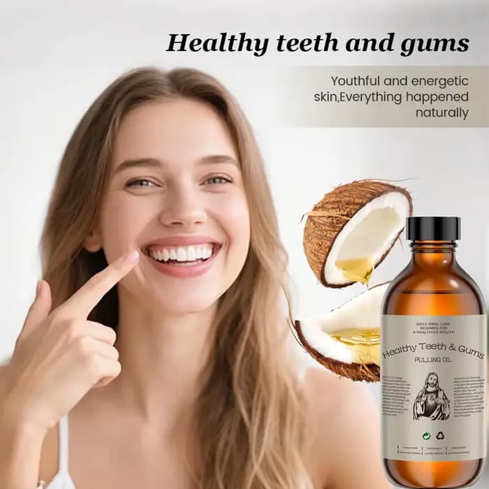 Bain de bouche à l'huile de coco 113g – Haleine fraîche, huiles essentielles naturelles, élimination des odeurs, blanchiment, soin buccal, prévention des caries