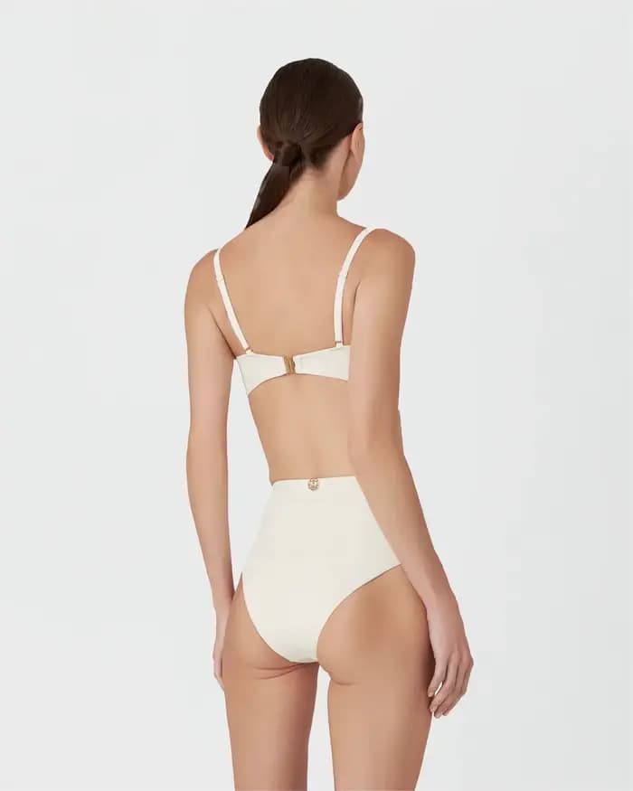 Bikini à bords festonnés pour femme