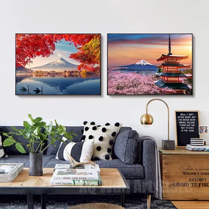 Affiche de Paysage Japonais sur Toile, Personnages et Imprimés Modernes, TakJapan, Ville, Voyage de Nuit, Mont Fuji, pour Salon, Maison, Sans Cadre